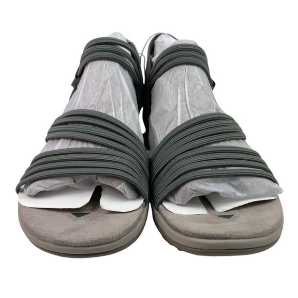 Skechers Womens Size 11 Olive Green Reggae Slim Coffee Run Sandals Stretch Fit - Picture 4 of 14